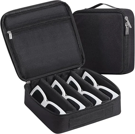 MoKo Sunglasses Organizer Case, Travel Glasses Case for Multiple Pairs, Adjustab